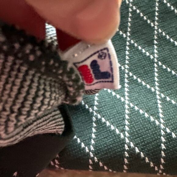 Vintage Fila Argyle Sweater Mens XL Green White V Neck Knit Pullover - Picture 9 of 9